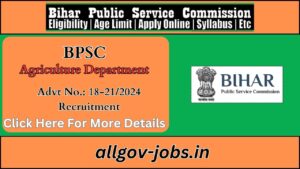 BPSC Agriculture Department All Government Jobs Apply Now