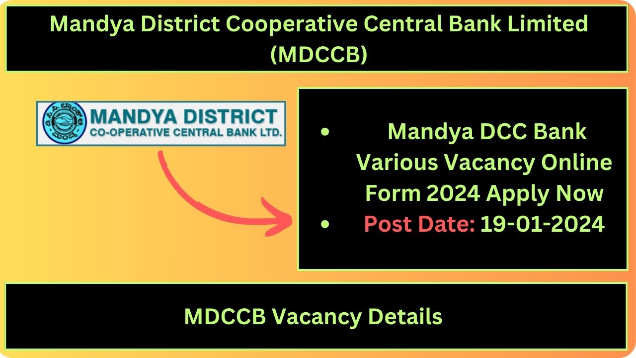 Mandya District Cooperative Central Bank Limited (MDCCB)