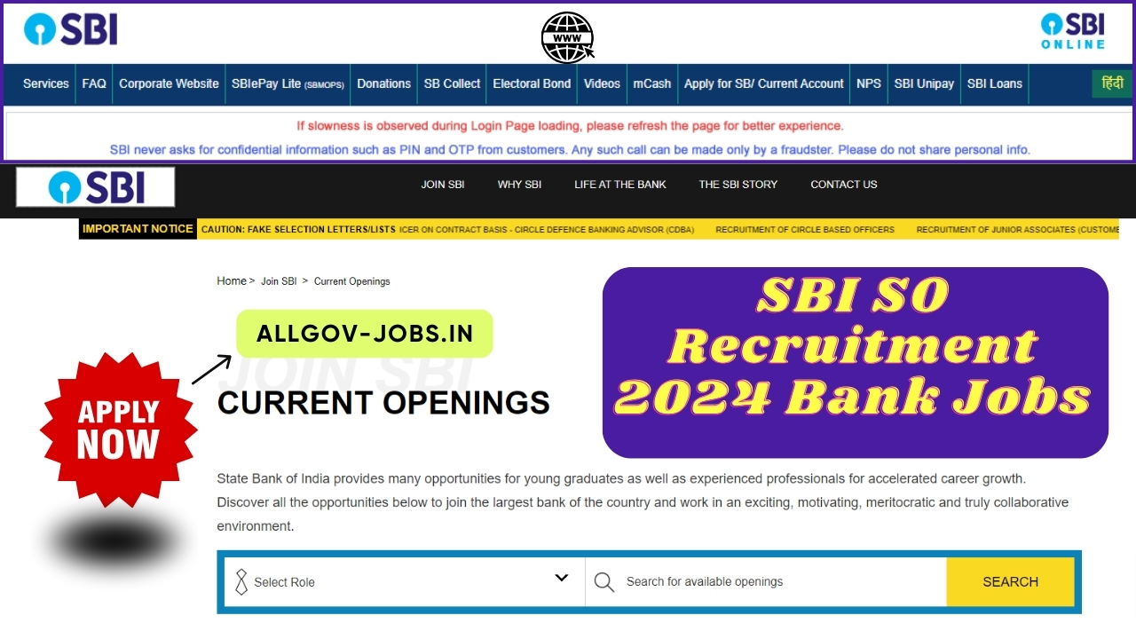 SBI SO Recruitment 2024 Bank Jobs