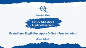 TSRJC CET 2024 Application Form